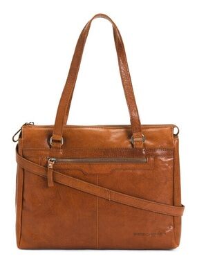 SPIKES & SPARROW Dark
Brown Leather Tote Shoulder bag